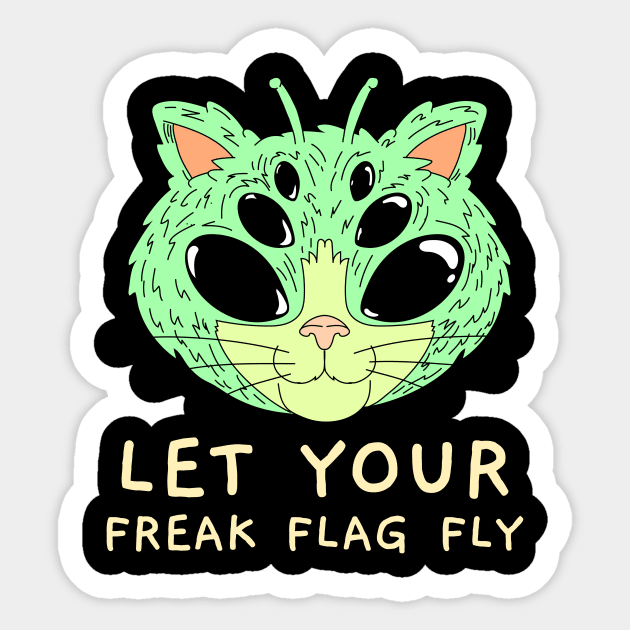 Let Your Freak Flag Fly Sticker by Joco Studio